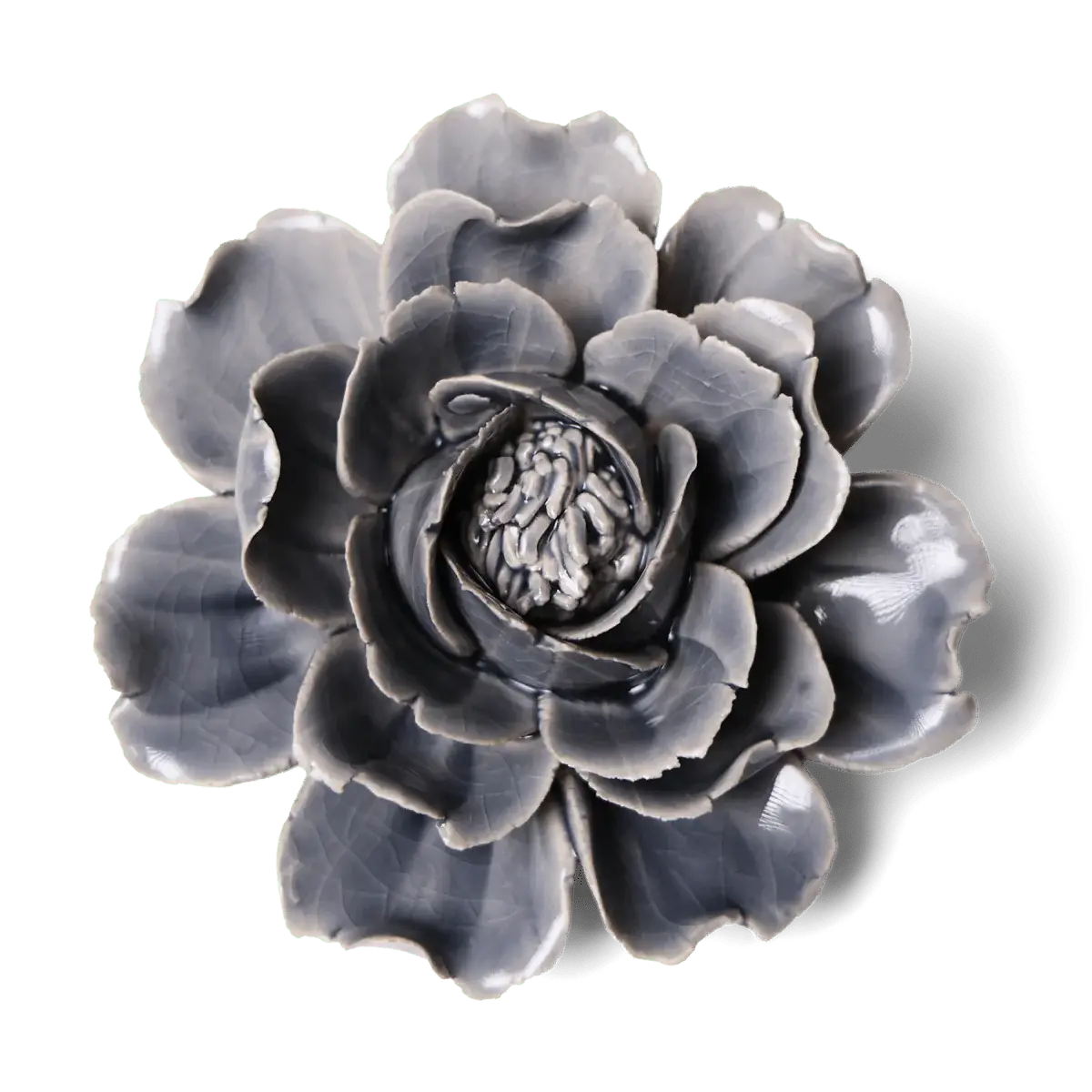 Ceramic Flower Wall Art Rose Grey 6: Rose Grey
