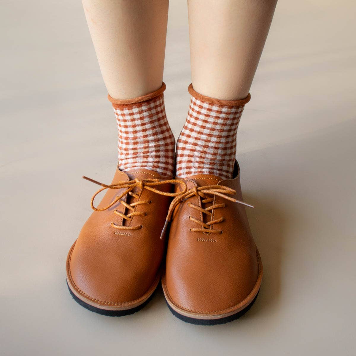 Picnic Mid Crew Socks: Mauve