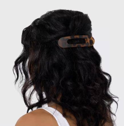 Flat Lay Claw Clip 2pc - Black & Tort