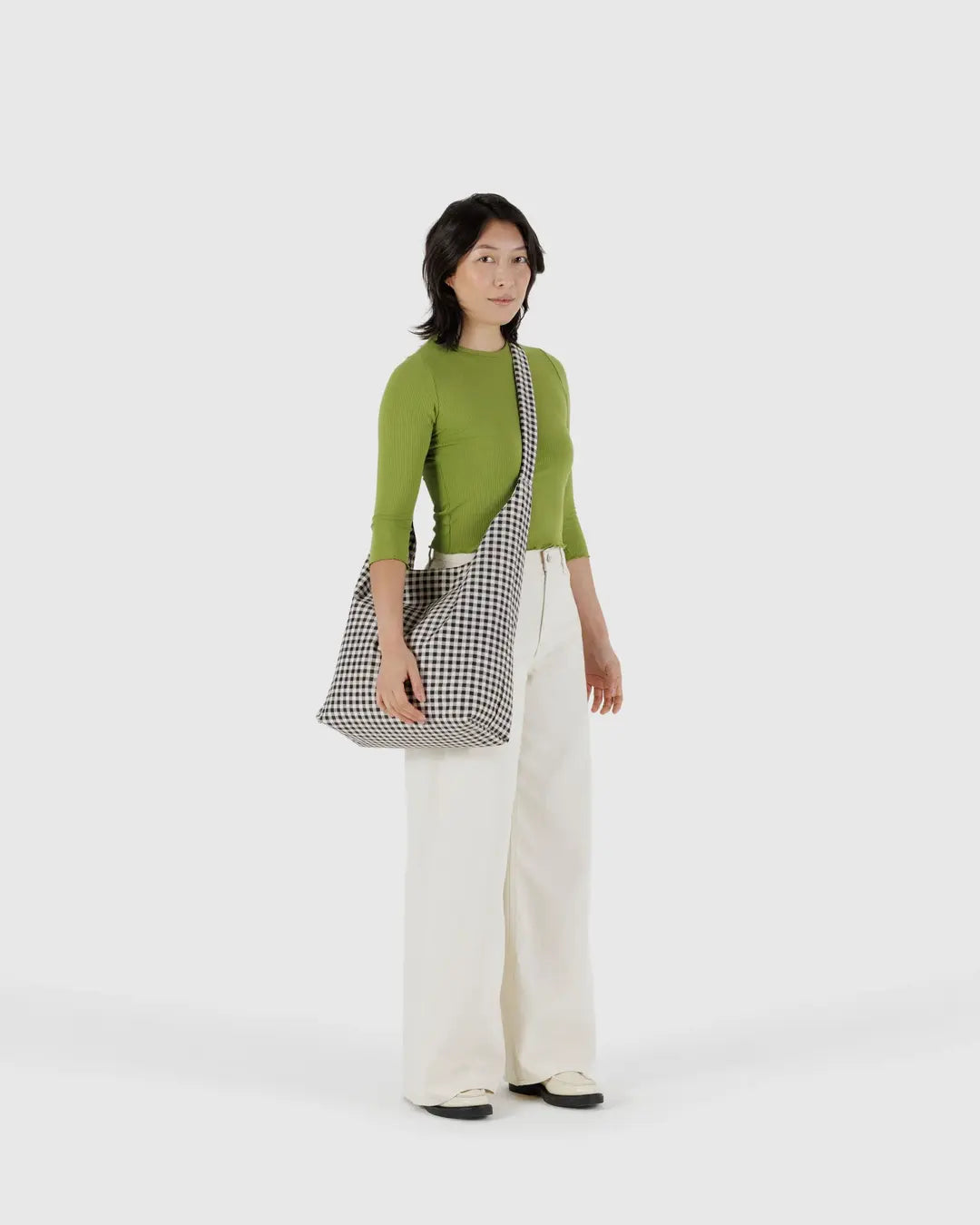 Sling Bag - Large - black/white gingham