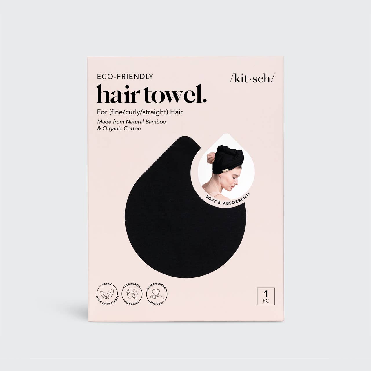 Hair Towel - Eco Black