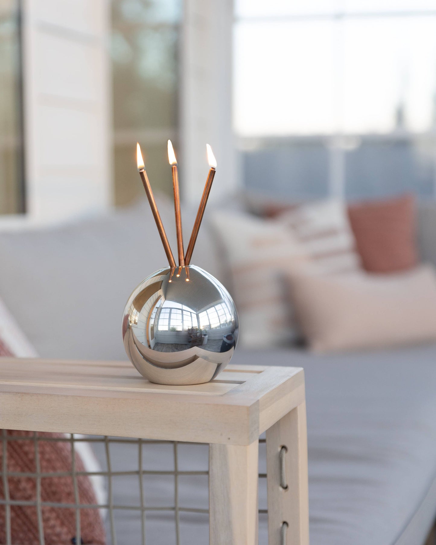 Everlasting Candle Co. Neva Vase - Silver Metallic