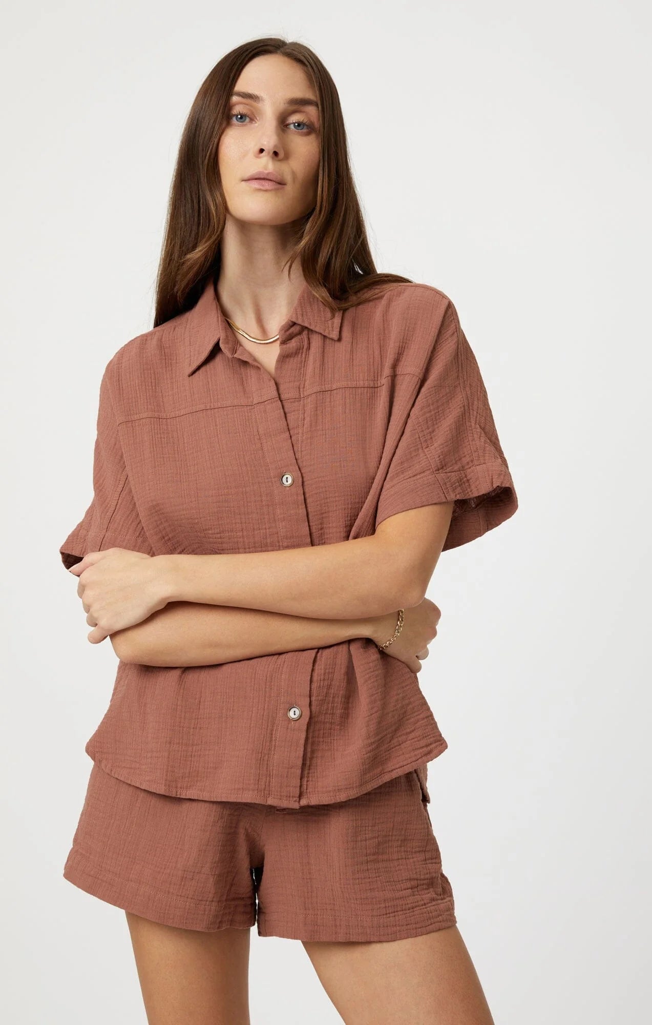 Mavi Gauze Short Sleeve Shirt