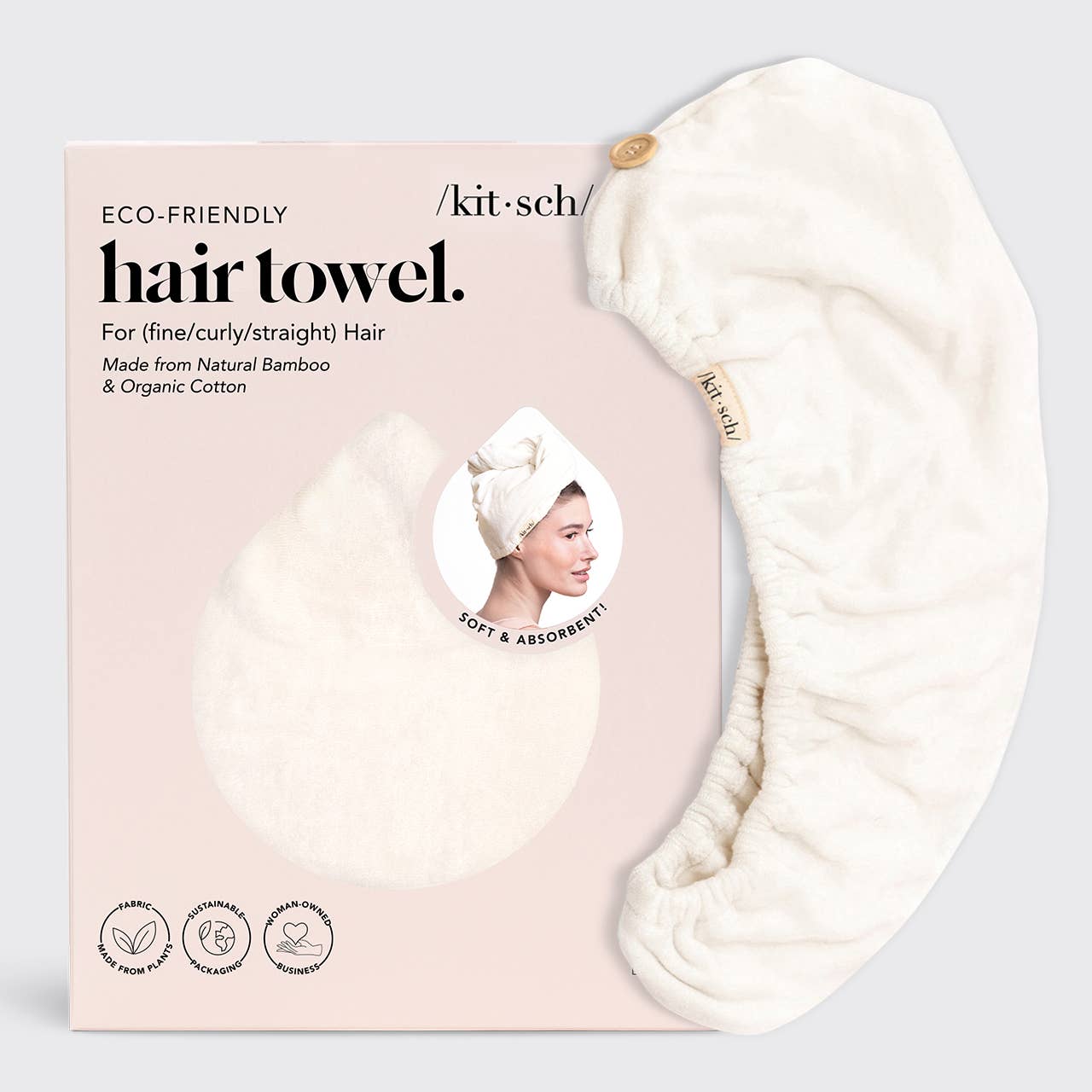 Dry Hair Towel - Ivory