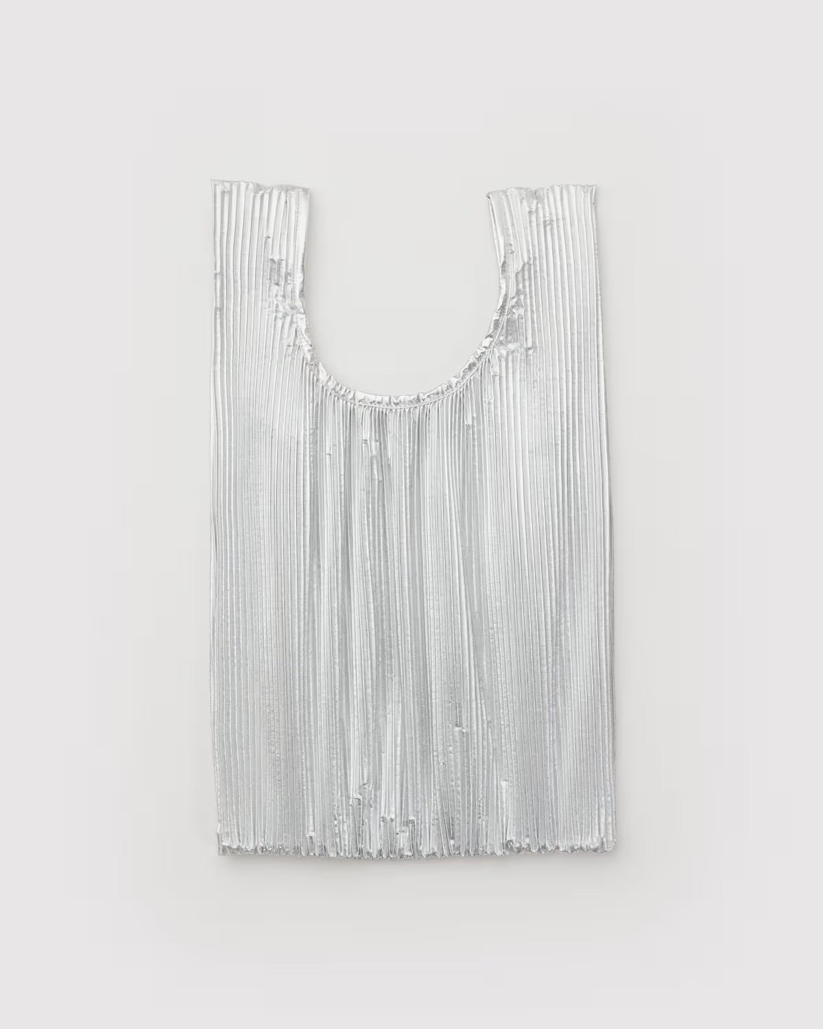 Pleated Baggu - Chrome Metallic