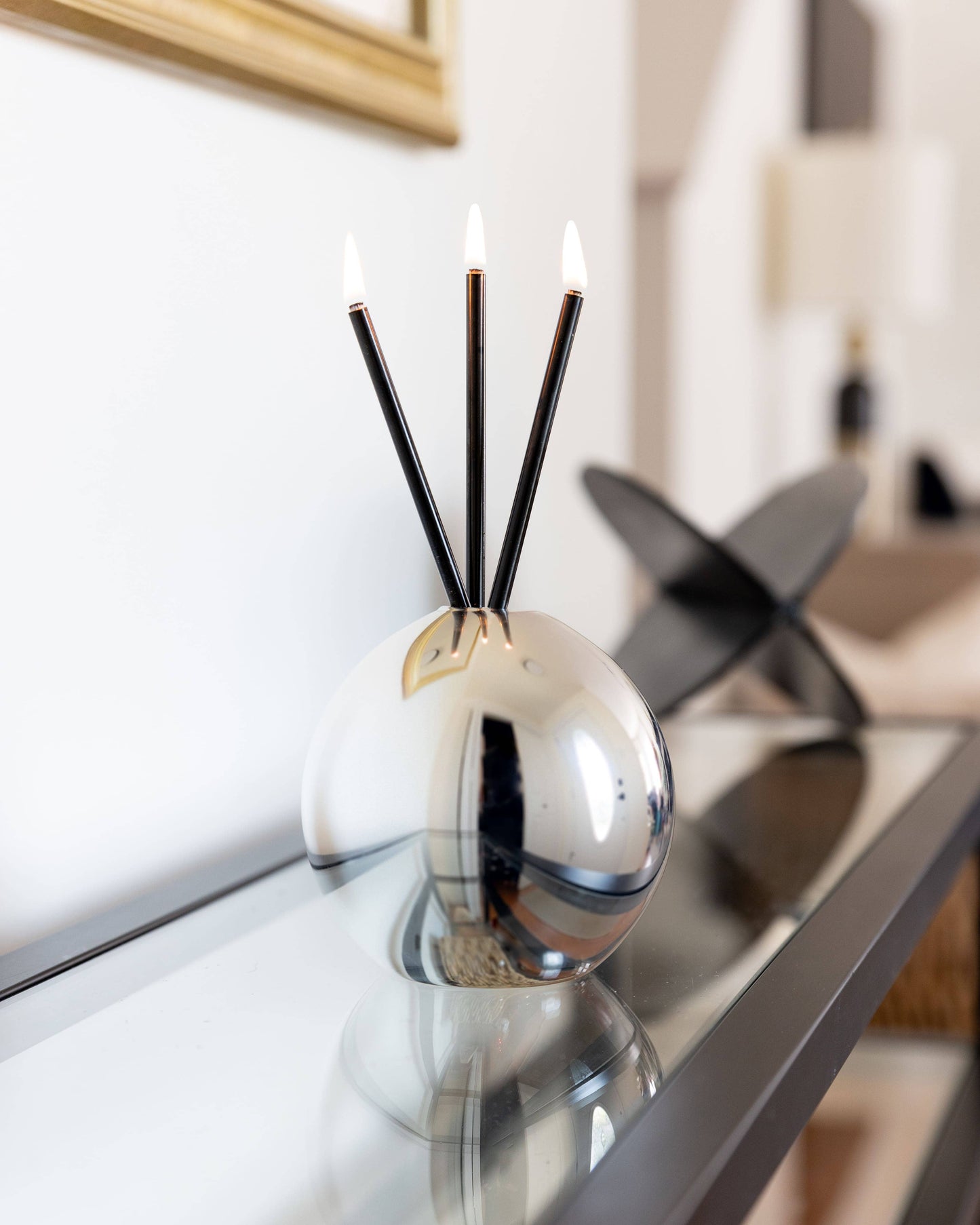 Everlasting Candle Co. Neva Vase - Silver Metallic