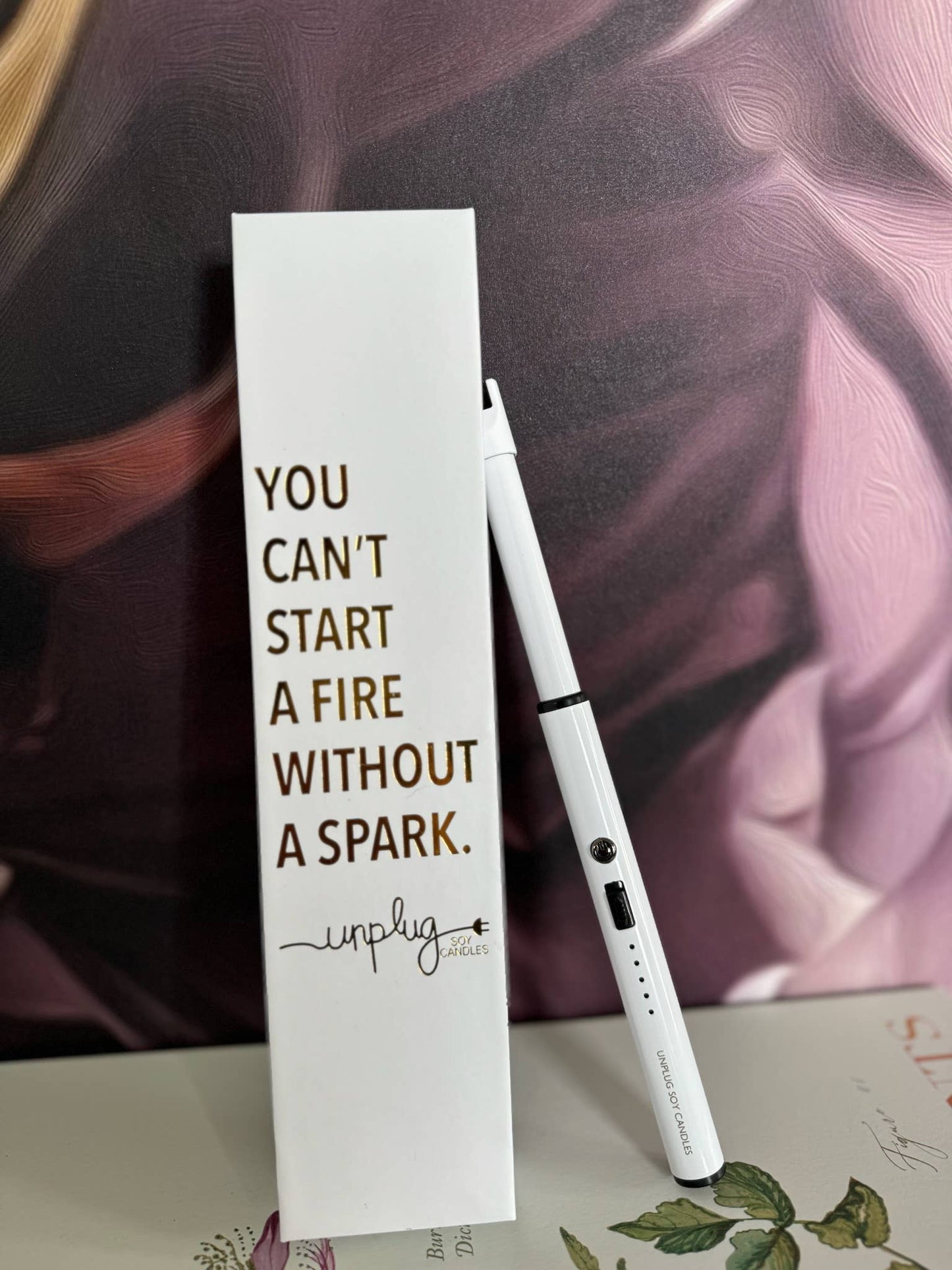 USB Lighter- Rechargeable Candle Lighter: White