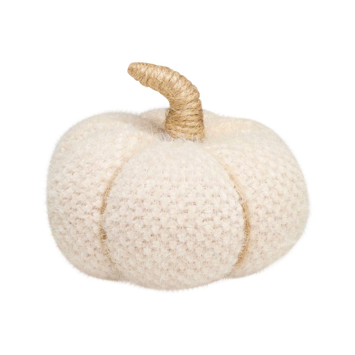 CF-3140 - Sm. Cream Fuzzy Fabric Pumpkin