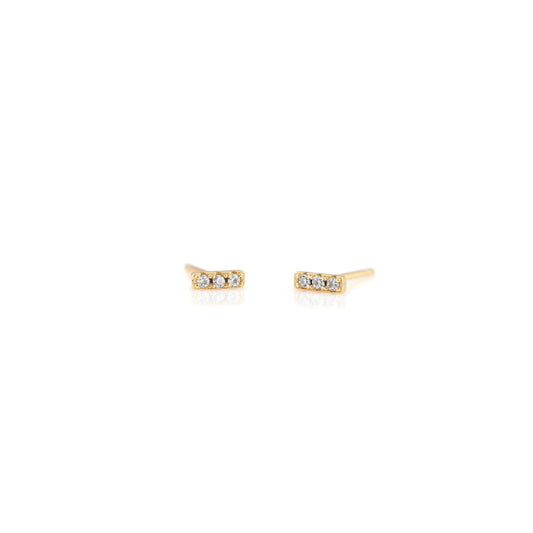 Earrings - Bar Dash Crystal Stud