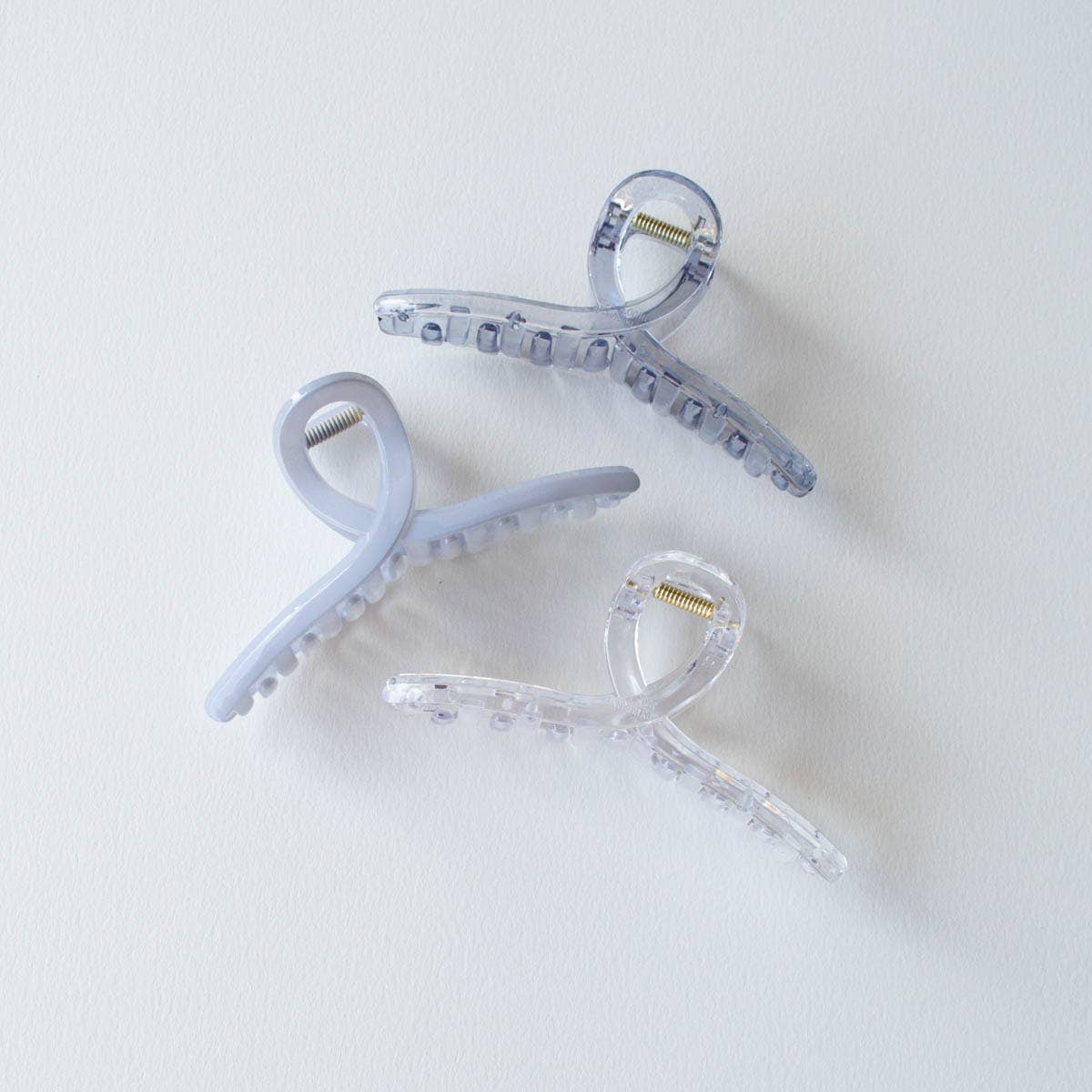5 Inch Glossy French Twist Hair Clip: Clear Brown