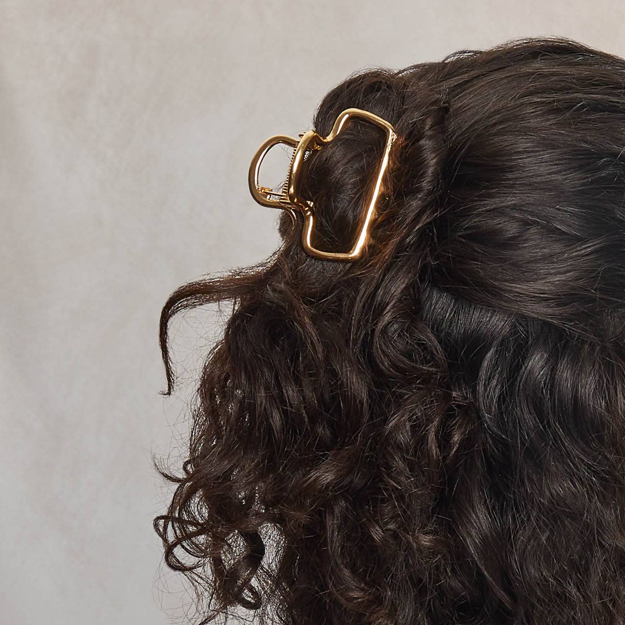Puffy Claw Clip - Gold