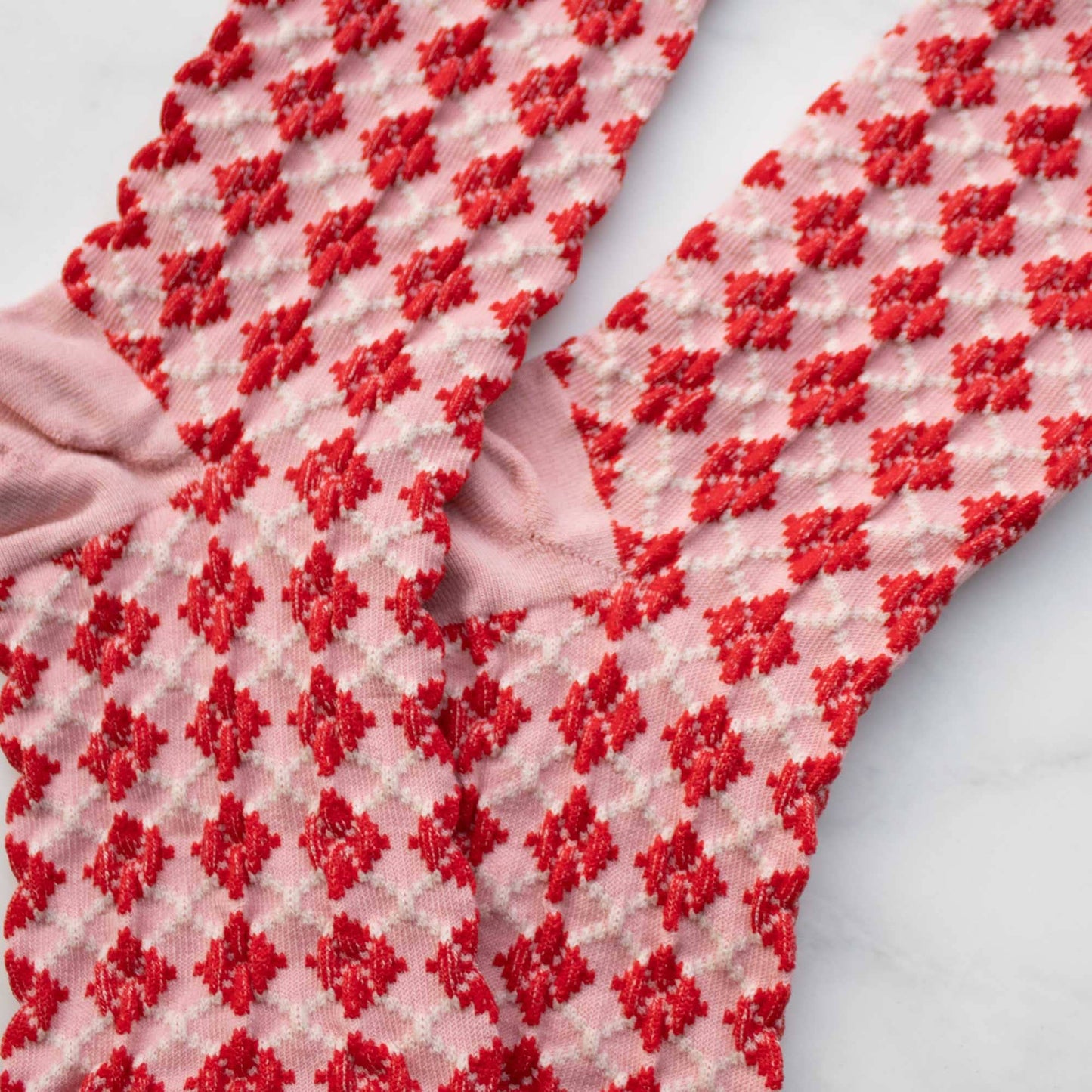 Winter Check Pattern - Pink/Red