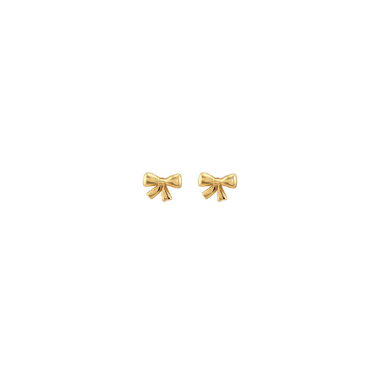 Earrings - Bow Stud - 18K Gold Vermeil