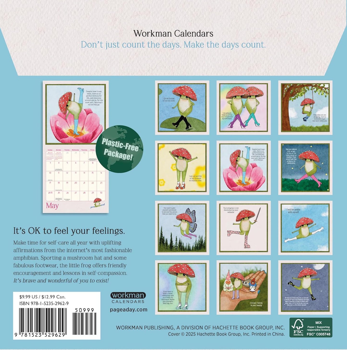The Little Frog's Guide to Self-Care Mini Wall Calendar 2026