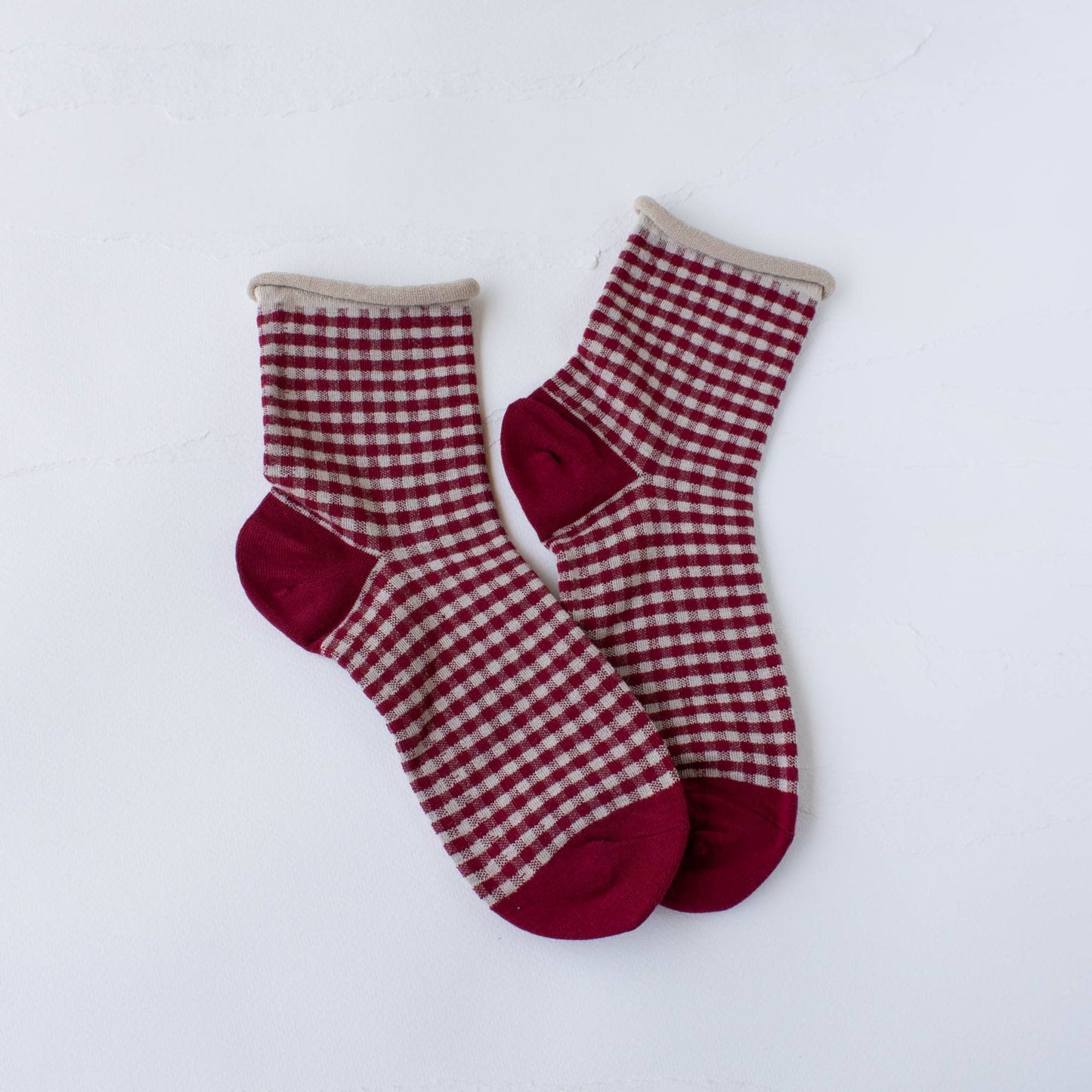 Picnic Mid Crew Socks: Mauve