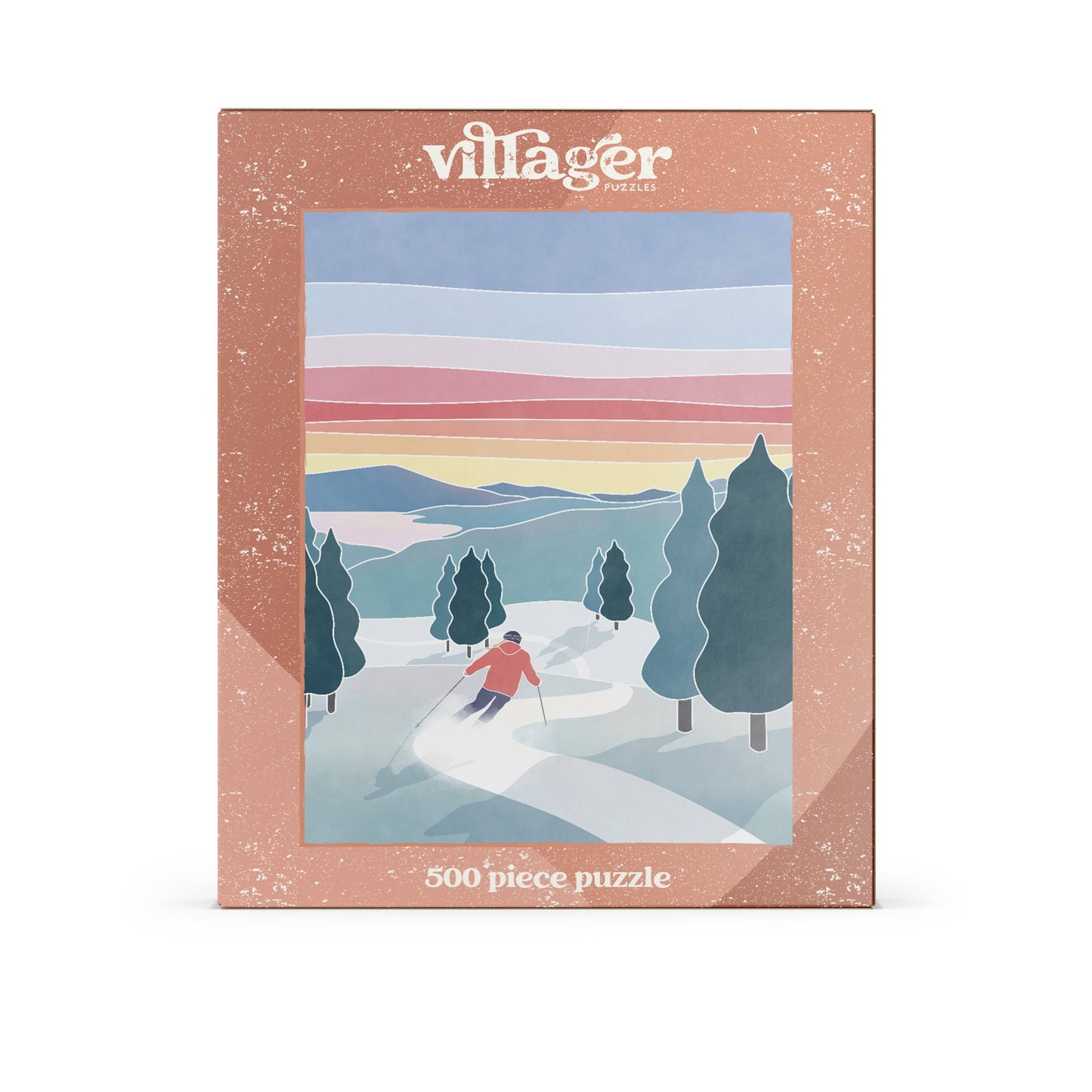 Villager Puzzles - Sunset Ski | 500-Piece Puzzle | Designed in Quebec Canada
