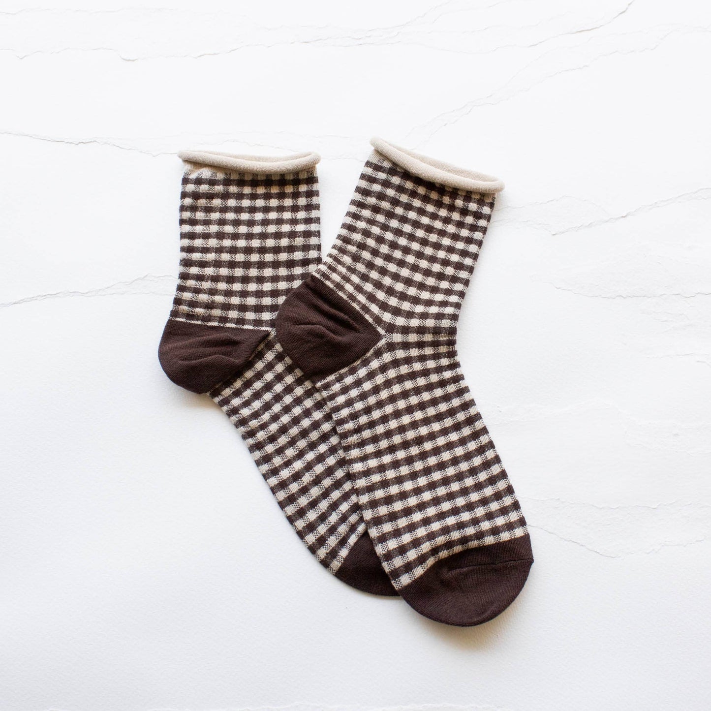 Picnic Mid Crew Socks: Mauve