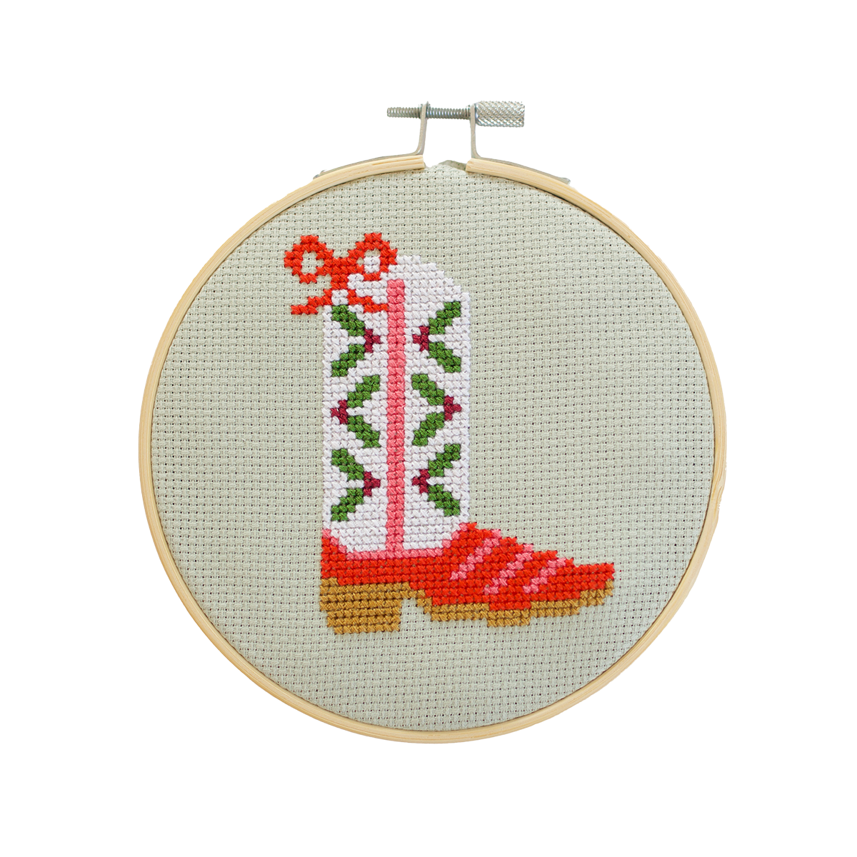 Cross Stitch Kit - Christmas Cowboy Boot