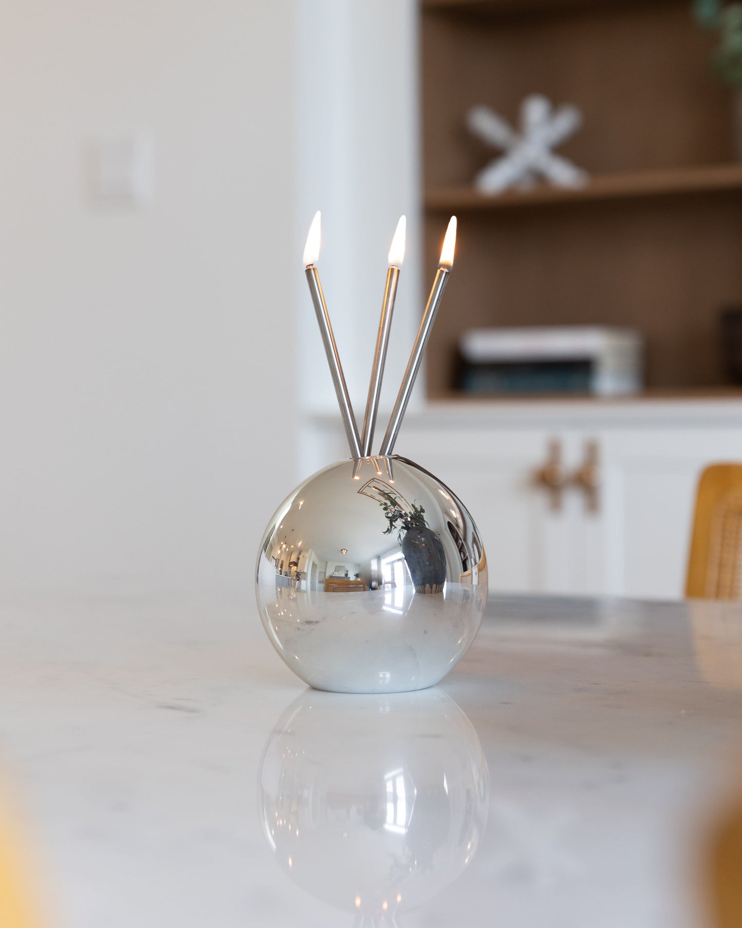 Everlasting Candle Co. Neva Vase - Silver Metallic