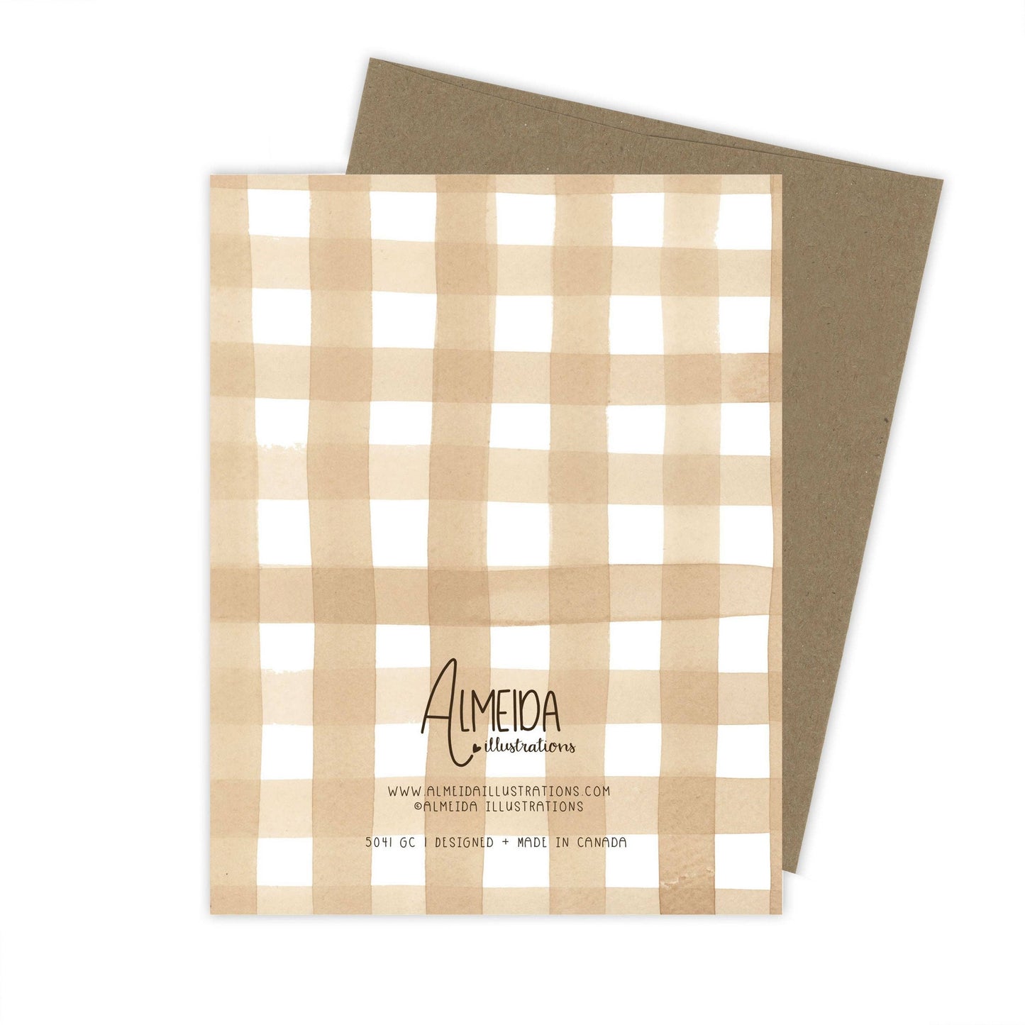 Plaid Baby Shower Card | Goose Card: White