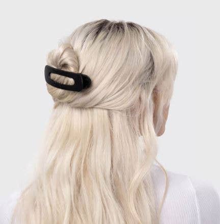 Flat Lay Claw Clip 2pc - Black & Tort
