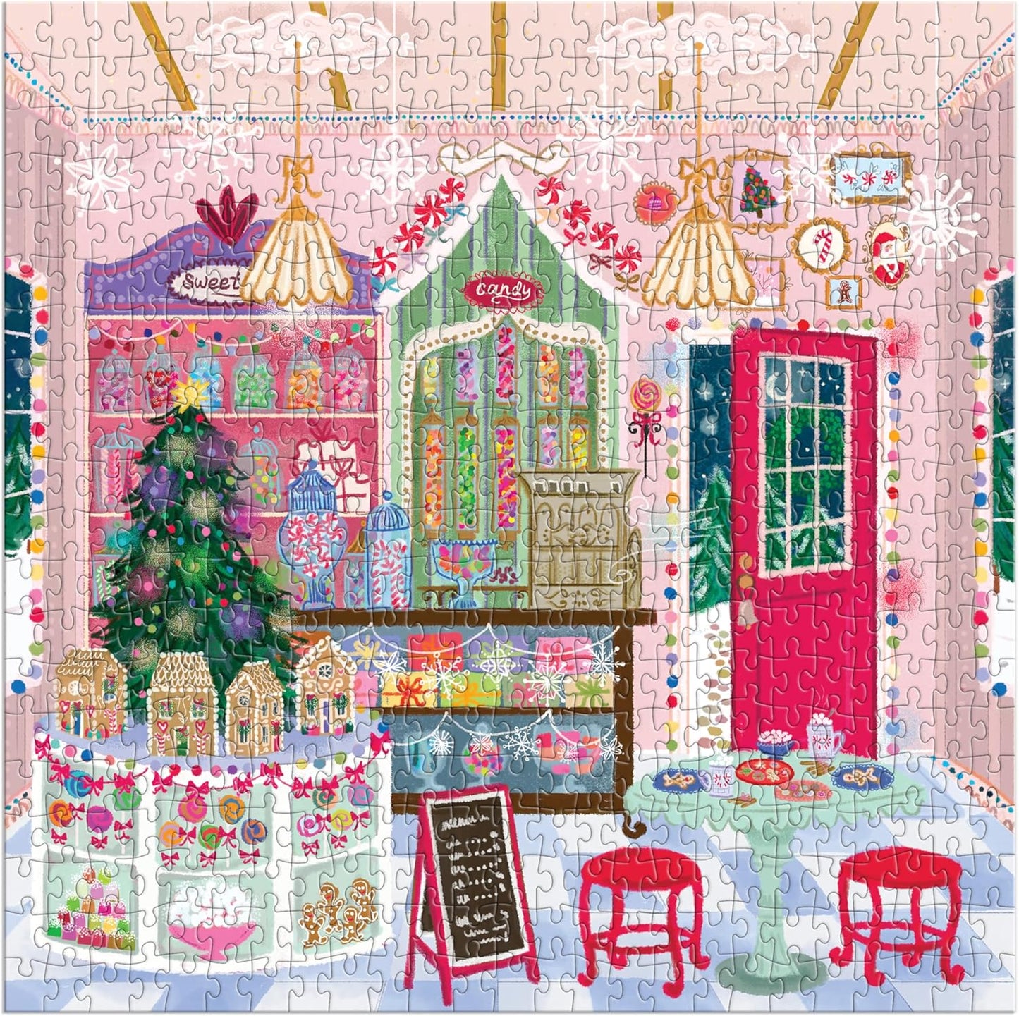 Puzzle - Joy Laforme Gingerbread Cottage 500 Piece House Puzzle