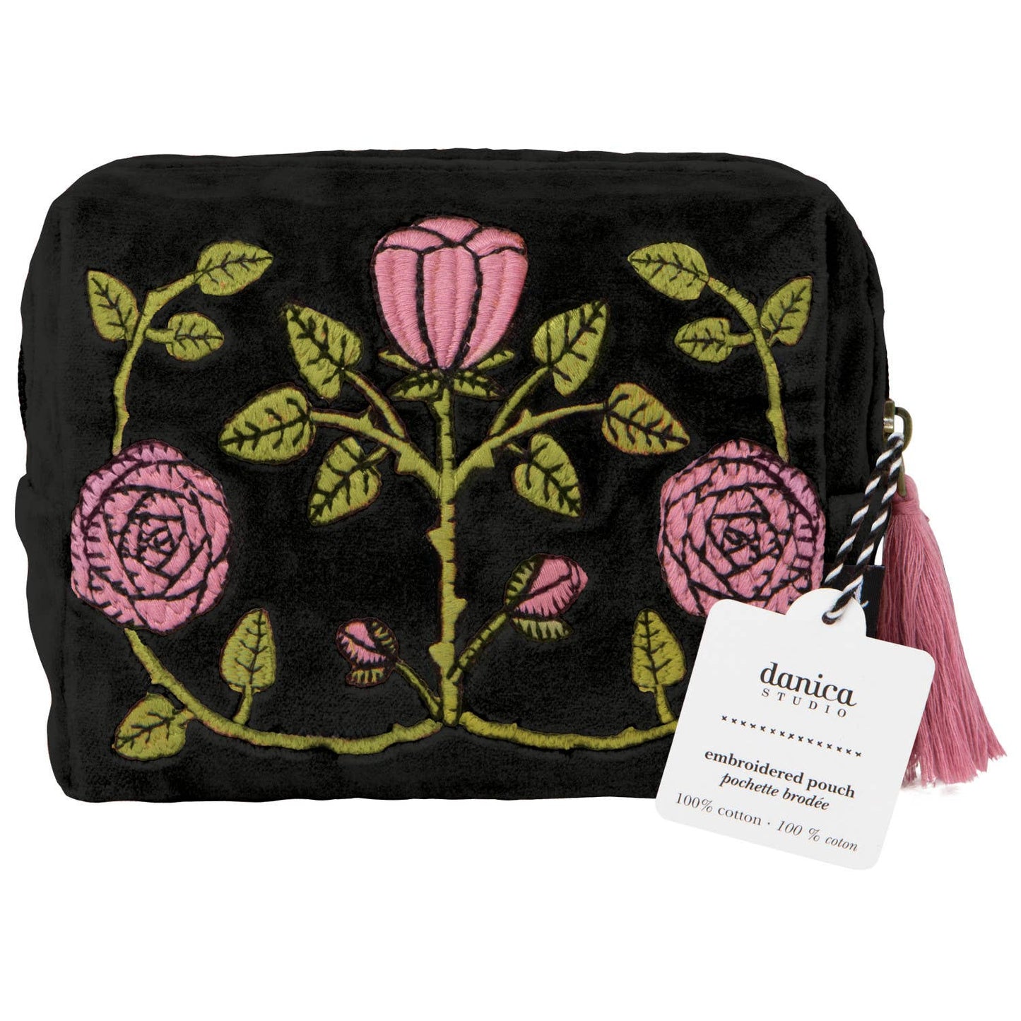 Pouch - Rose Briar Embroidered