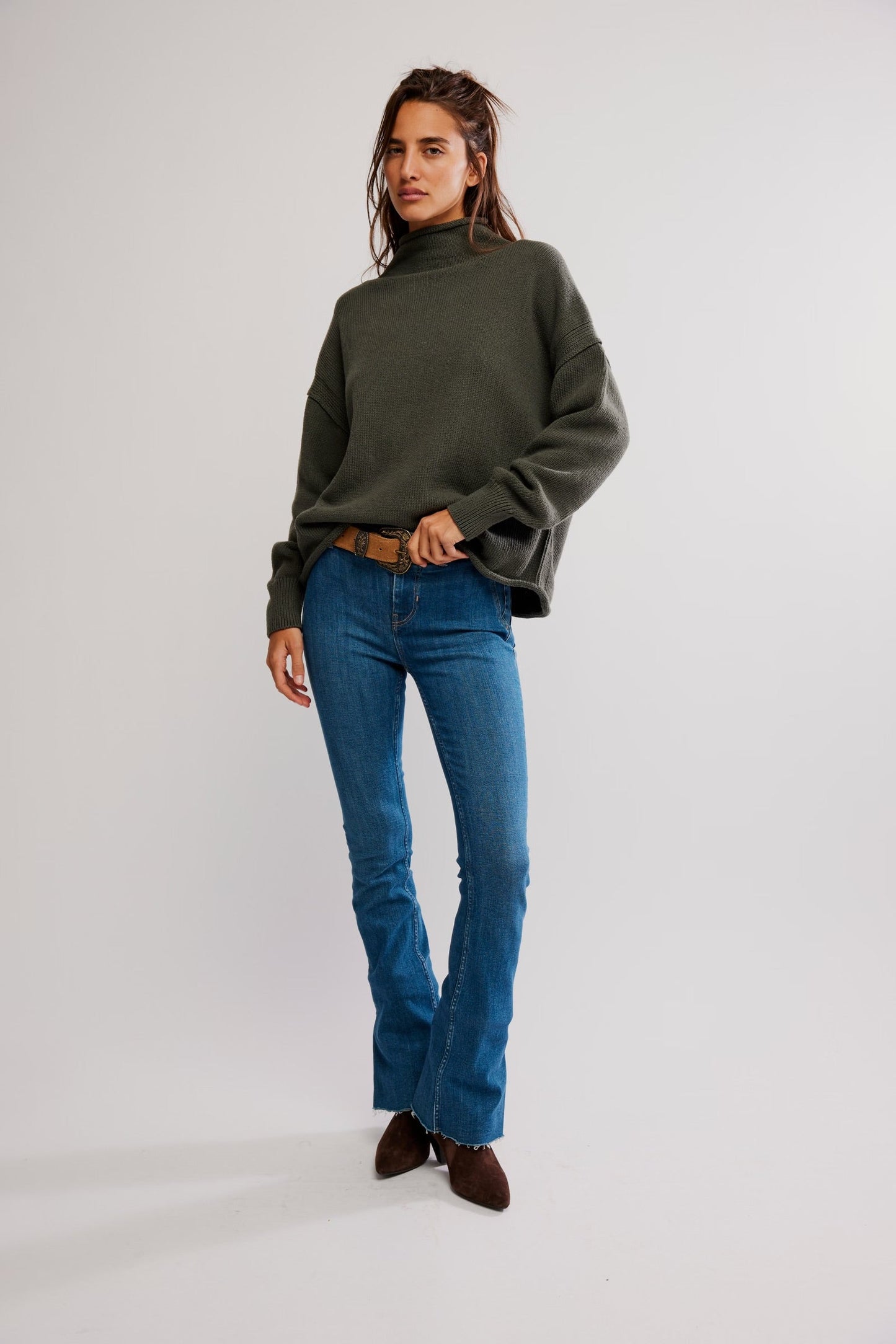 Torres Roll Neck Sweater - Army