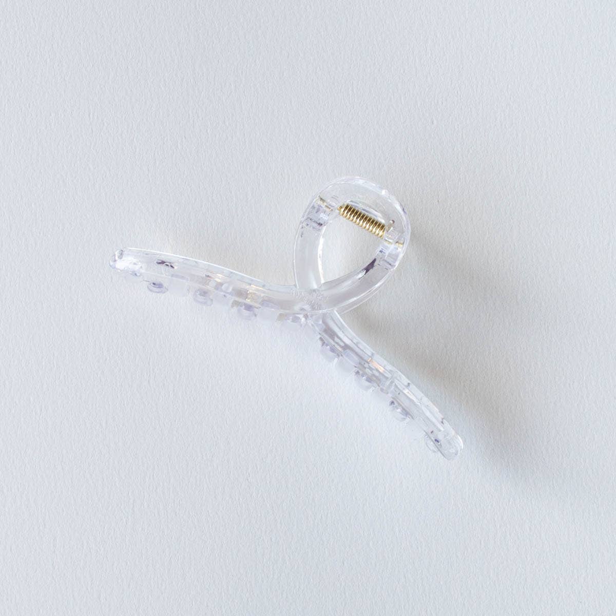 5 Inch Glossy French Twist Hair Clip: Clear Brown