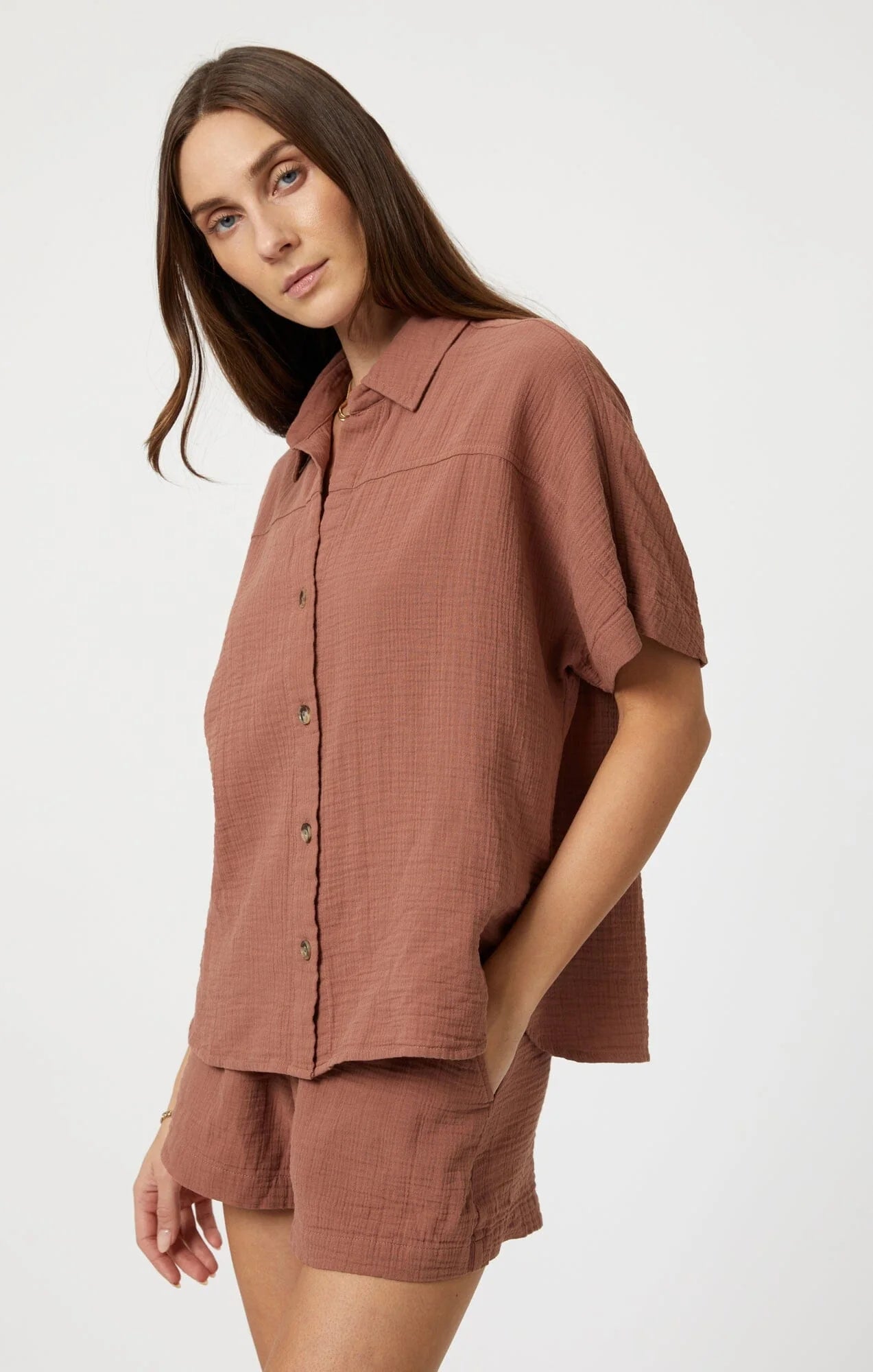 Mavi Gauze Short Sleeve Shirt