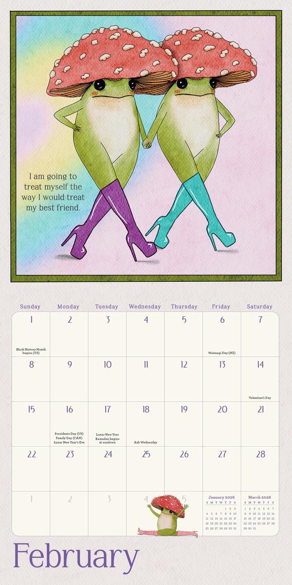 The Little Frog's Guide to Self-Care Mini Wall Calendar 2026