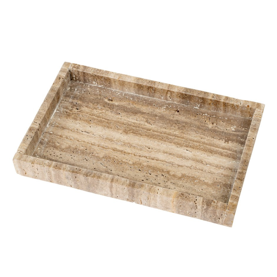 RECTANGULAR TRAVERTINE TRAY
