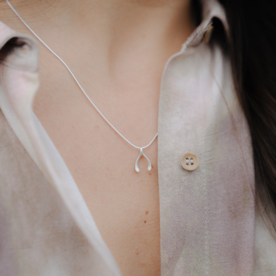 Lisa Fletcher - Sterling Silver Wishbone Necklace