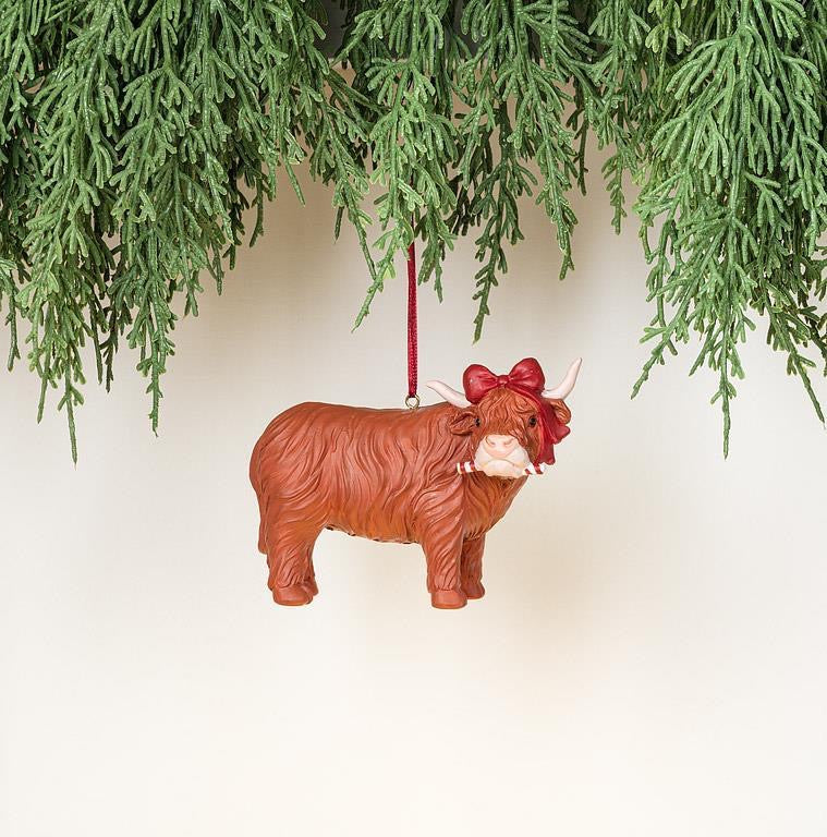 Ornament - Festive Highland Cow