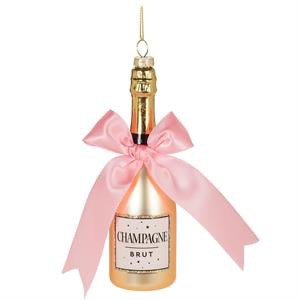 Ornament - Champagne Bottle w Bow