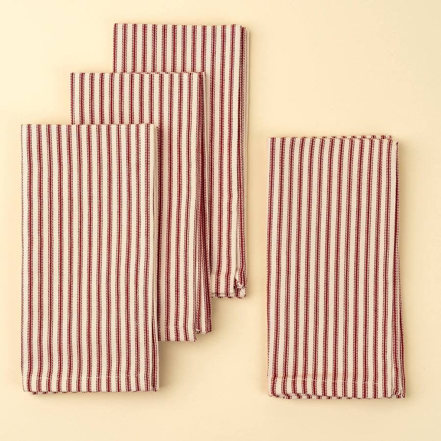 Red Ticking Napkins