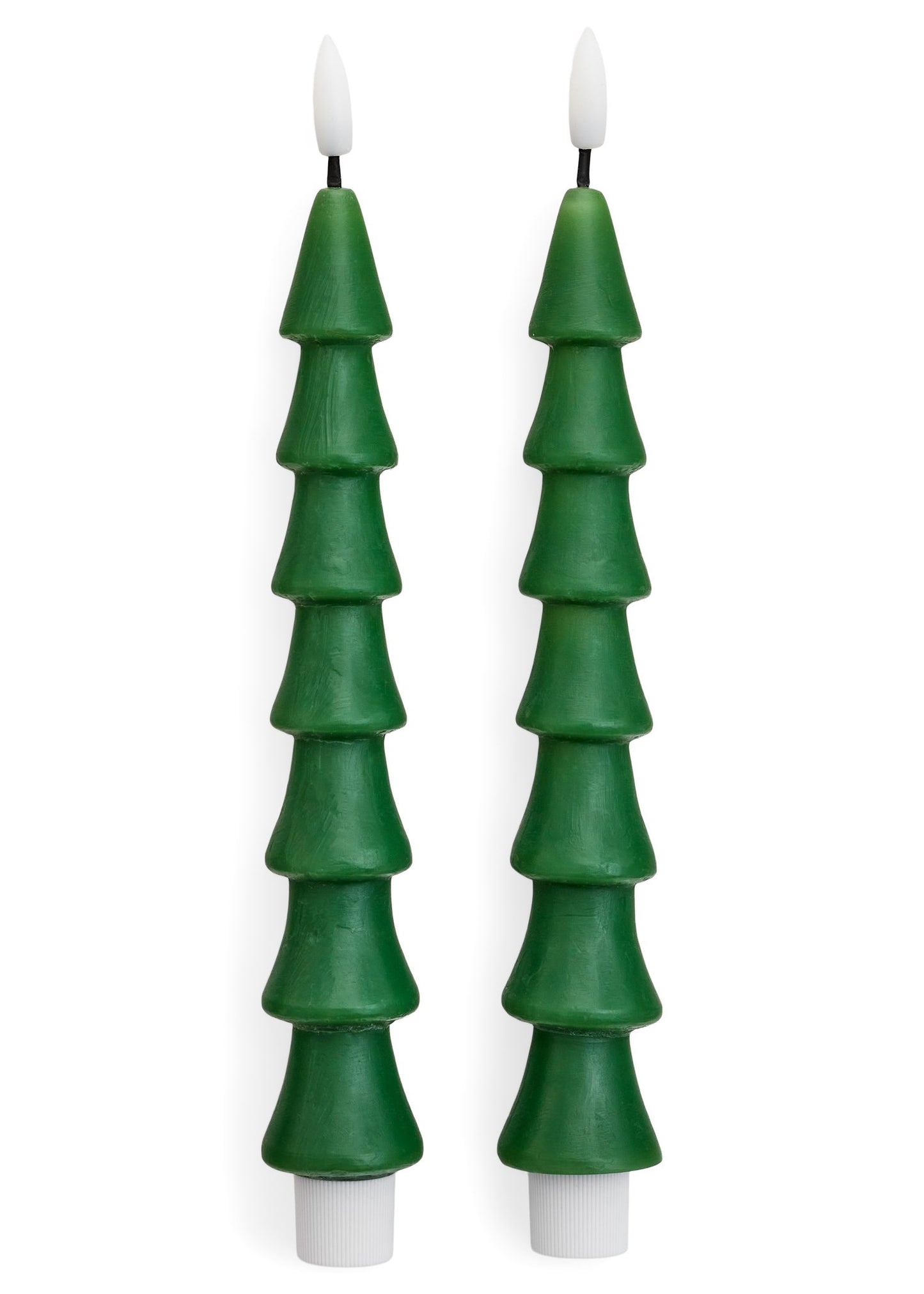 Led Tree Taper Candle - Green