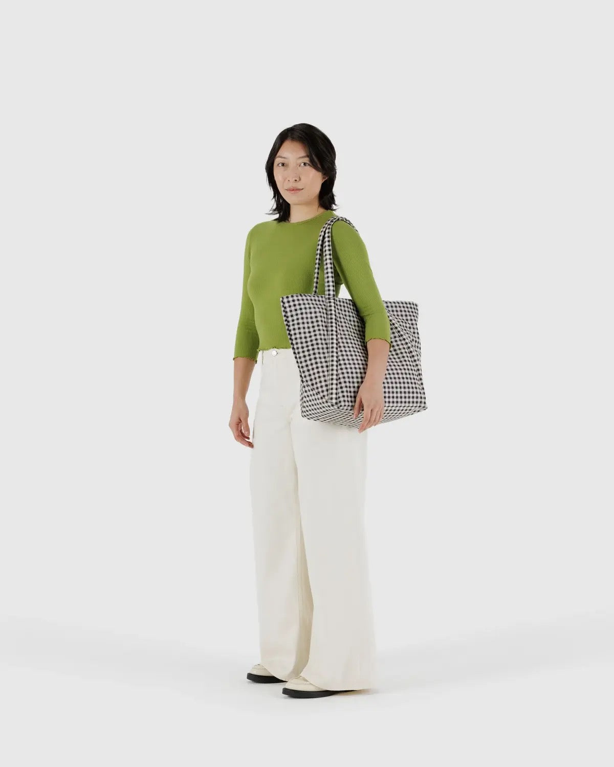 Cloud Bag - Black & White Gingham