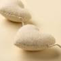Felt Garland Heart - Cream