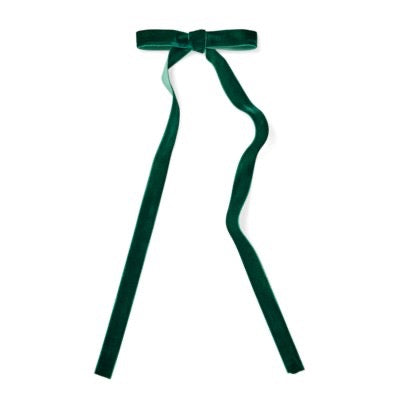 Thin Bow with Clip - Green