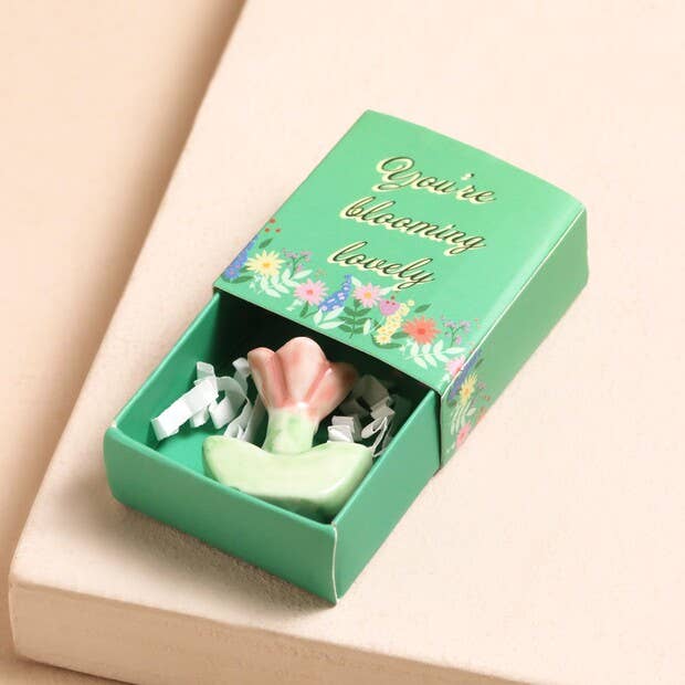 Tiny Matchbox Ceramic Tokens: Apple
