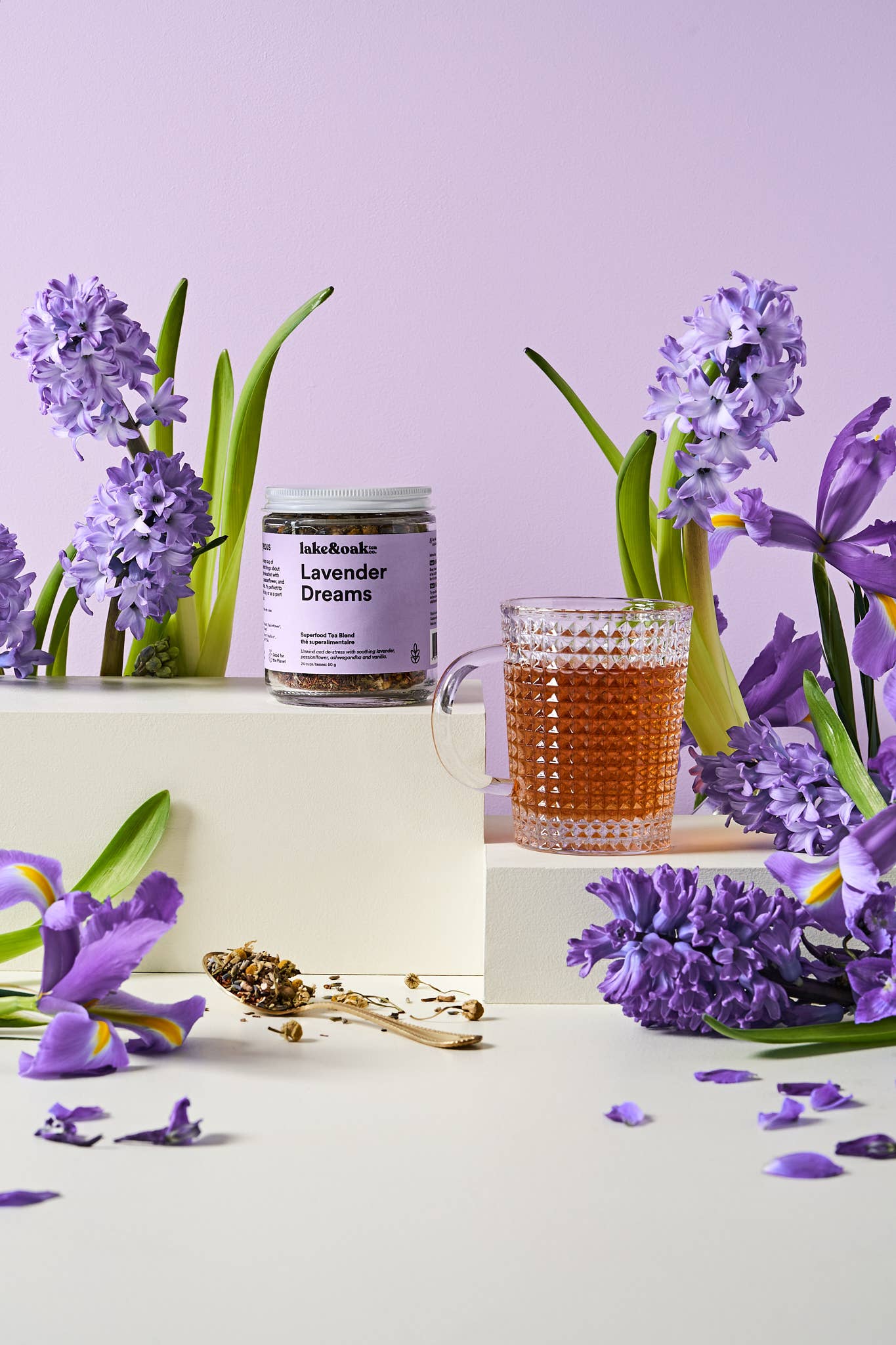 Lavender Dreams - Superfood Tea Blend: Pyramid Tea Bags - Retail Canister