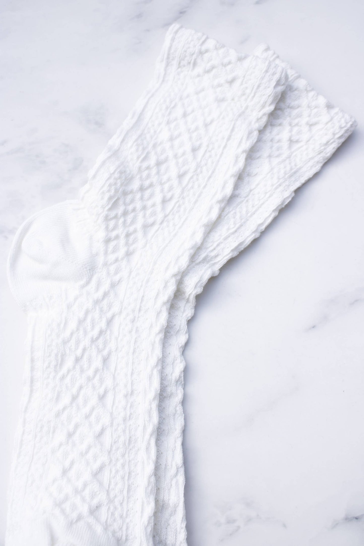 Women's Honeycomb Casual Socks: Oatmeal