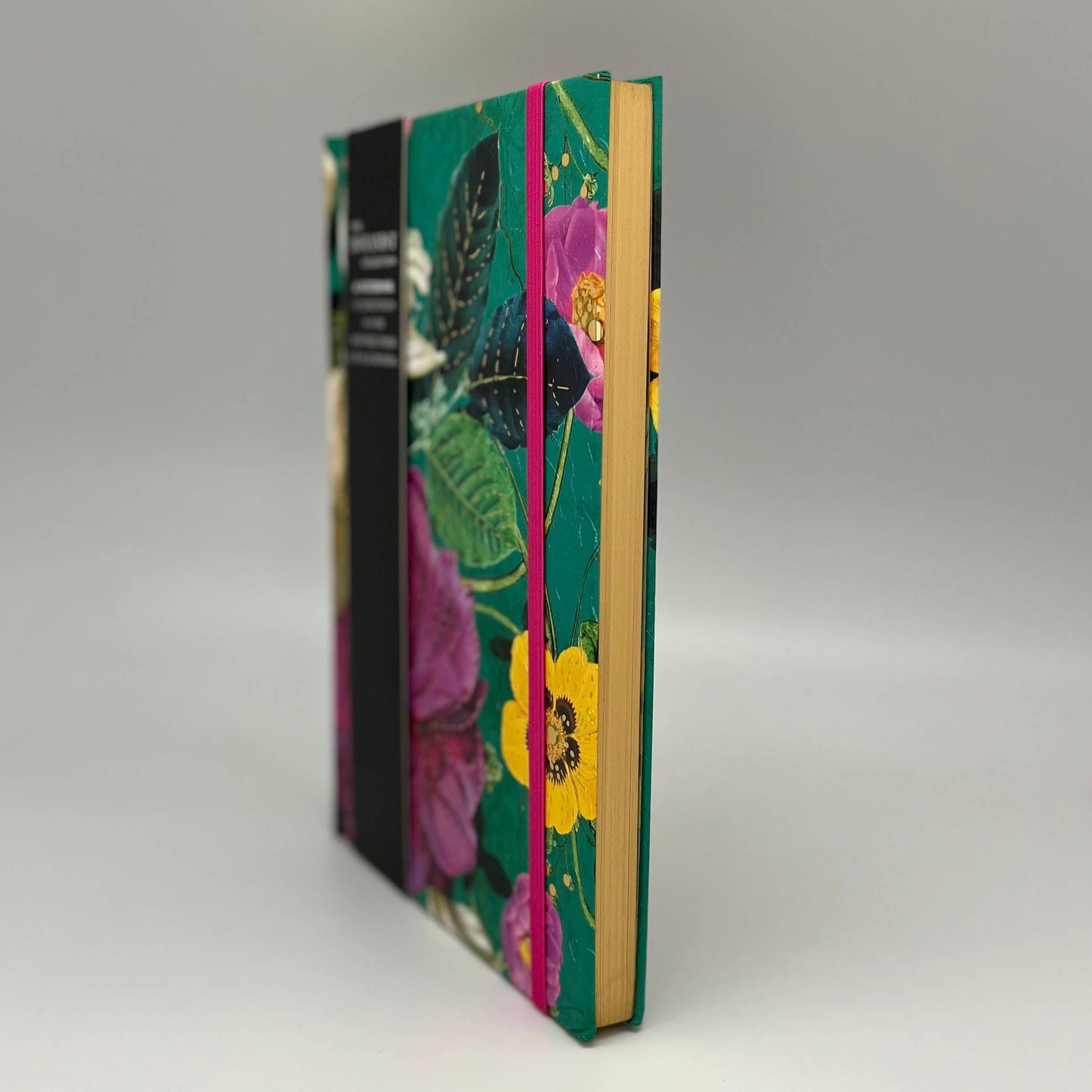 A5 Hardback Notebook Green Gift Stationery Flowers