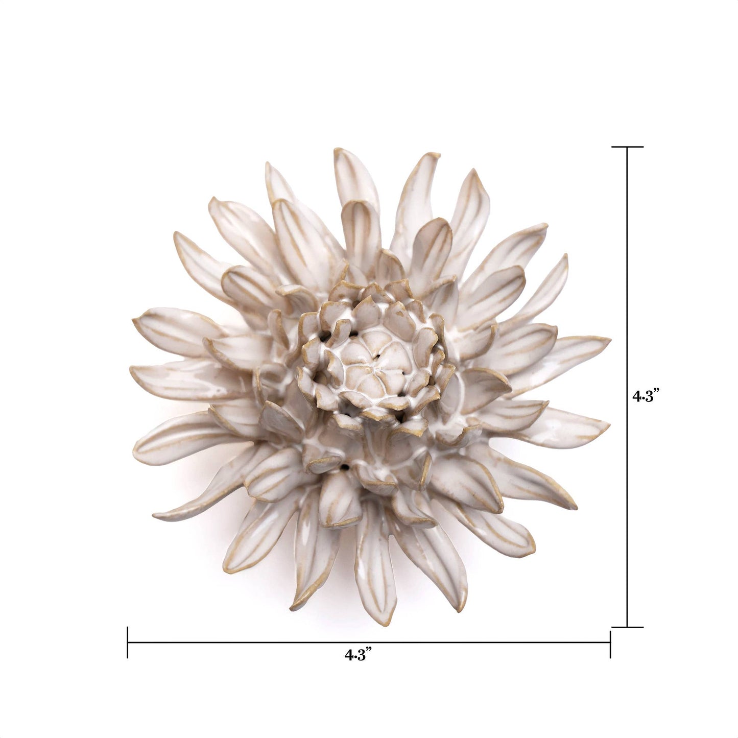 Coastal Ceramic Flowers: Ivory Rose