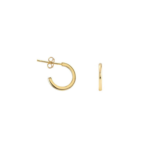 Earrings - Classic Huggie Hoop Earrings 18K Gold Vermeil