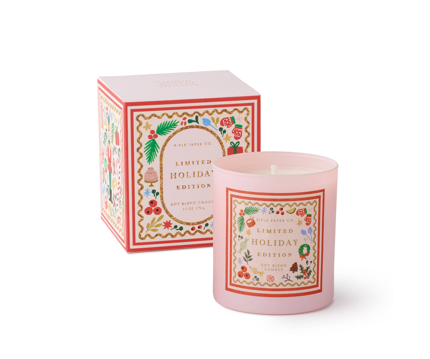 Holly Jolly Nutcracker Holiday Candle