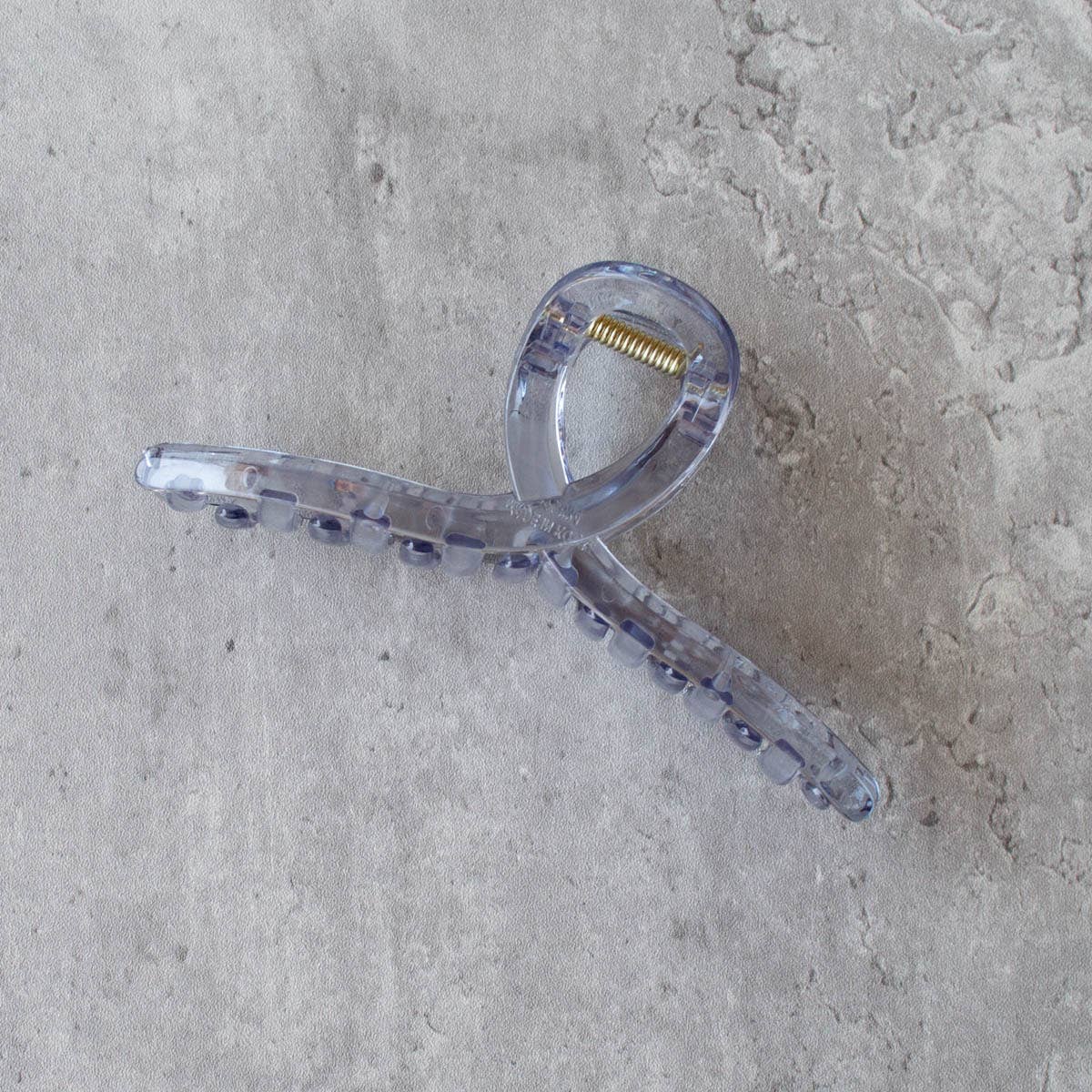 5 Inch Glossy French Twist Hair Clip: Clear Brown