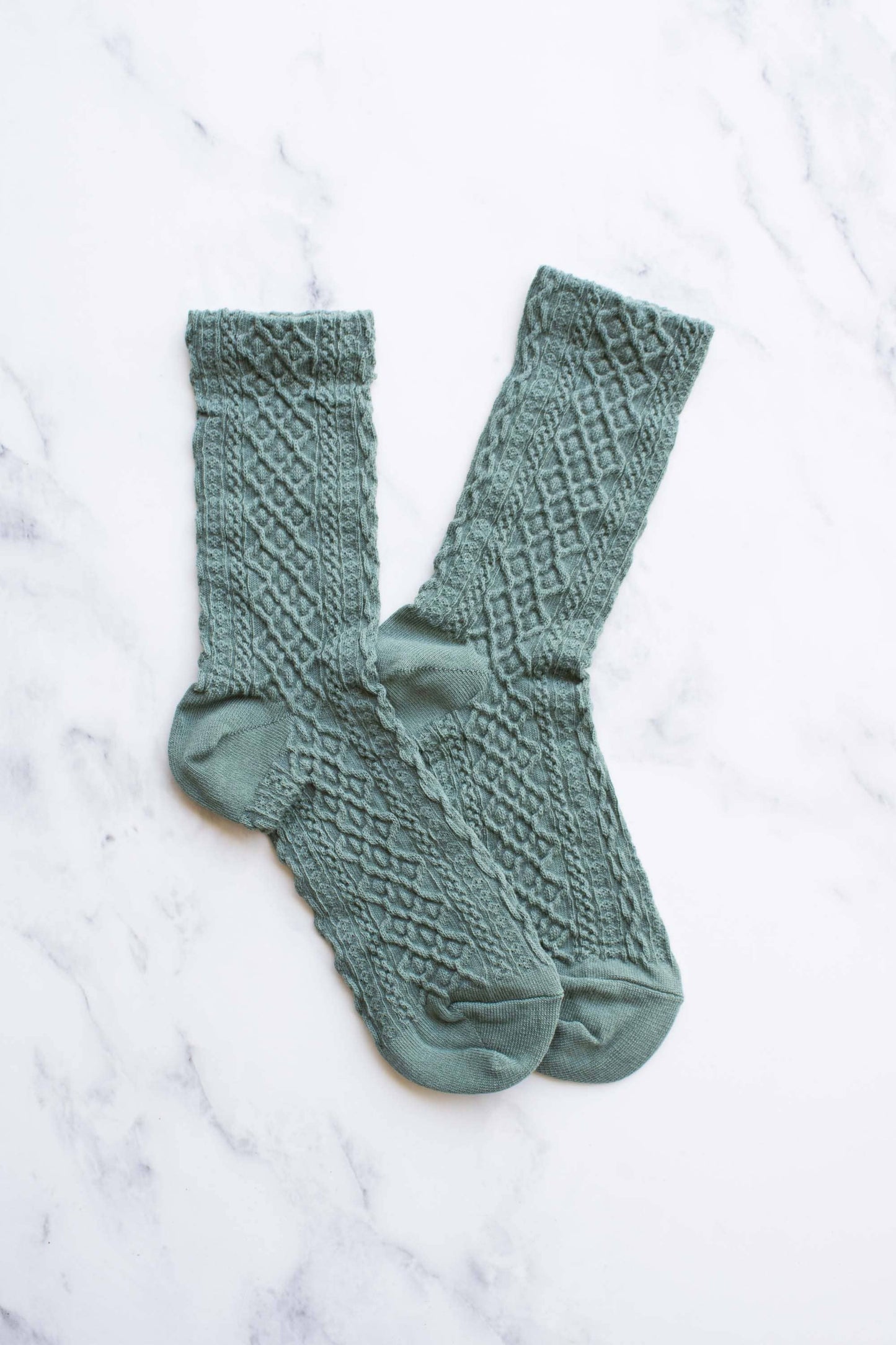 Women's Honeycomb Casual Socks: Oatmeal