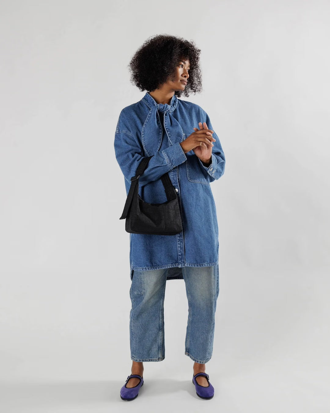 Nylon Shoulder Bag - Mini - Black